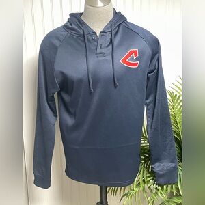Cleveland Indians MLB Embroidered Logo Hoodie Mens Large